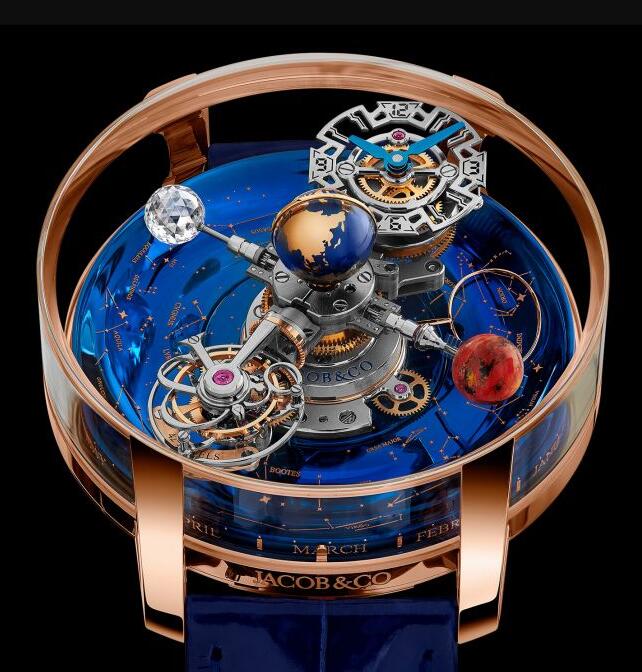 Review Jacob & Co ASTRONOMIA SKY SAPPHIRE MARS AT113.40.AA.AA.A Replica watch - Click Image to Close